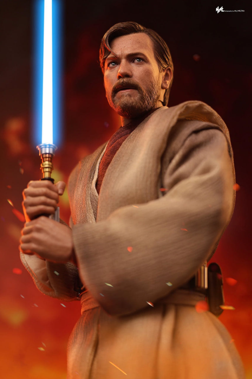 🔥Hot Toys MMS843 Star Wars: Revenge Of The Sith - Obi-Wan Kenobi (Mustafar) 1/6th Scale Collectible Figure