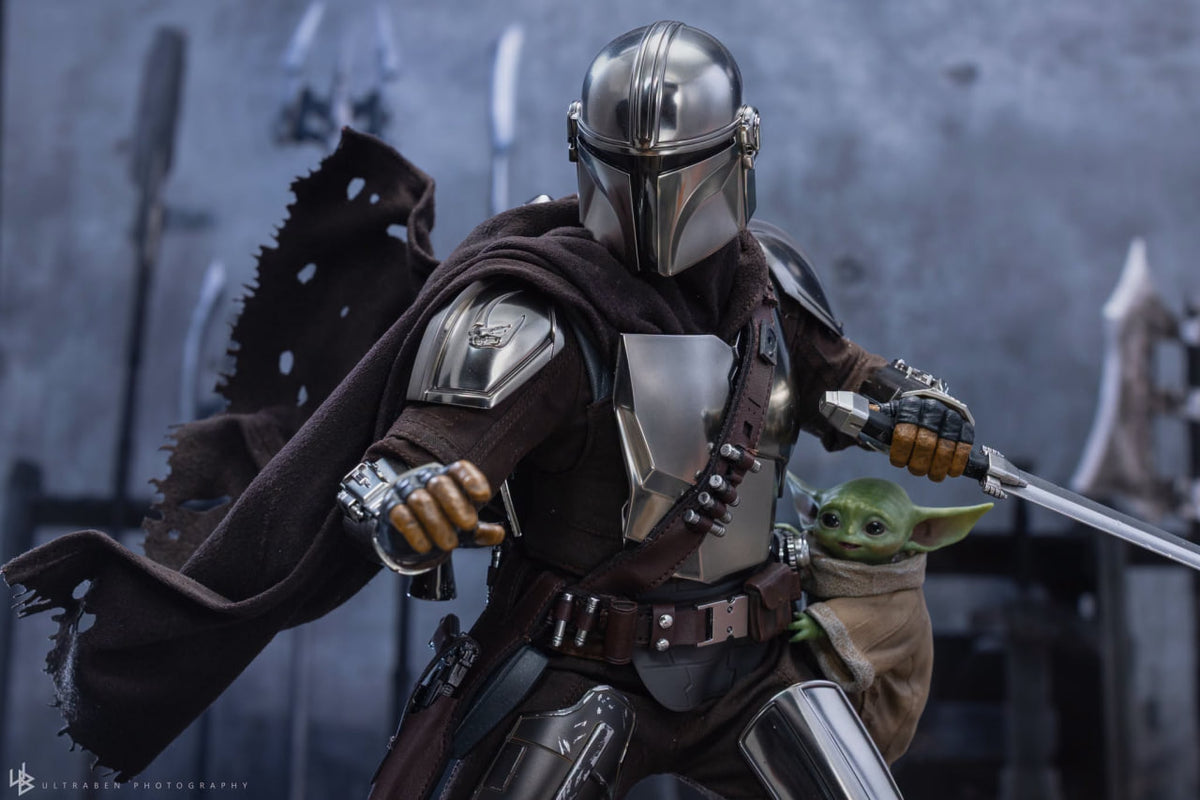 🔥Hot Toys MMS872 Star Wars: The Mandalorian & Grogu - The Mandalorian & Grogu Collectible Set (Deluxe Version)