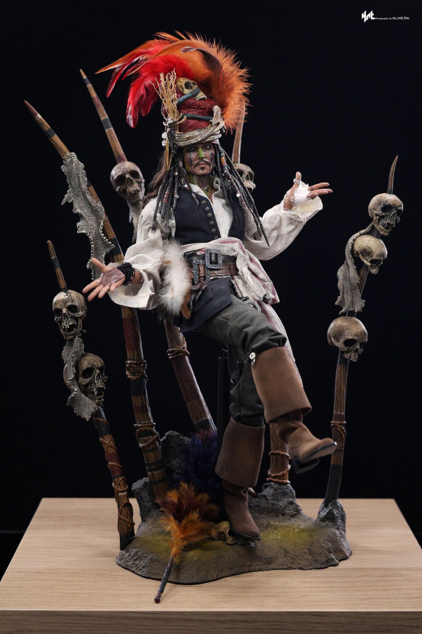 READY🔥Hot Toys DX48 Pirates of the Caribbean: Dead Man’s Chest Pelegostos Chief Jack Sparrow 1/6th scale Collectible Figure