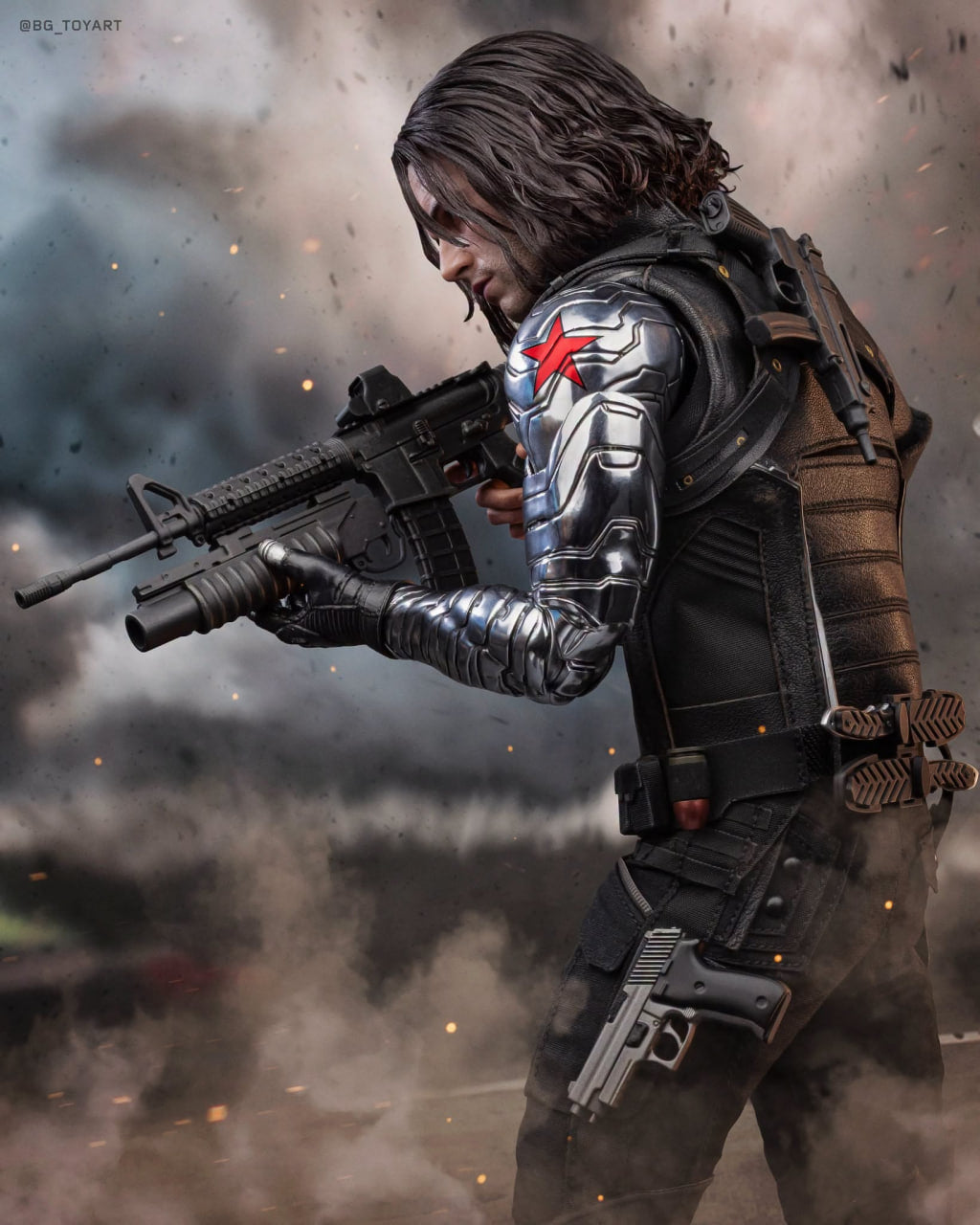 READY🔥Hot Toys MMS790AEB Captain America: The Winter Soldier 1/6 Winter Soldier (Artisan Edition) (Special Edition)