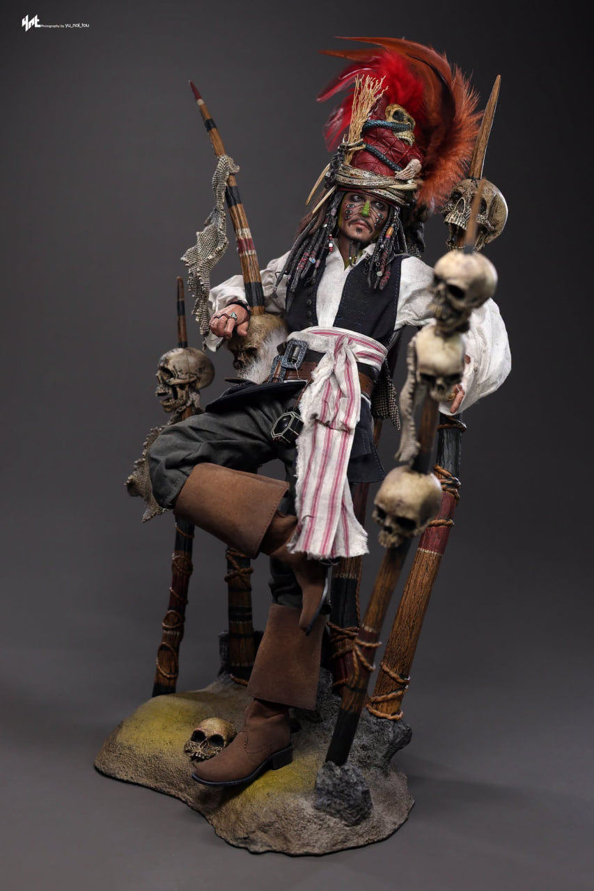 READY🔥Hot Toys DX48 Pirates of the Caribbean: Dead Man’s Chest Pelegostos Chief Jack Sparrow 1/6th scale Collectible Figure