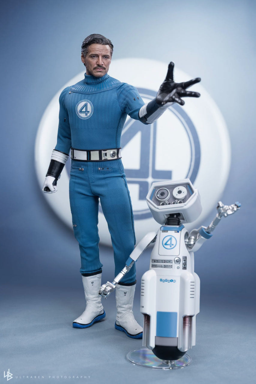 READY🔥Hot Toys MMS822B The Fantastic Four: First Steps 1/6 Mister Fantastic and H.E.R.B.I.E. Collectible Set Special Edition