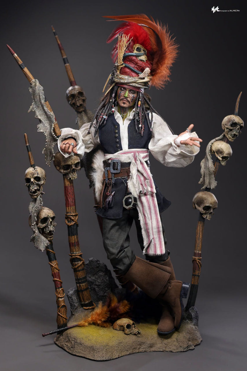 READY🔥Hot Toys DX48 Pirates of the Caribbean: Dead Man’s Chest Pelegostos Chief Jack Sparrow 1/6th scale Collectible Figure