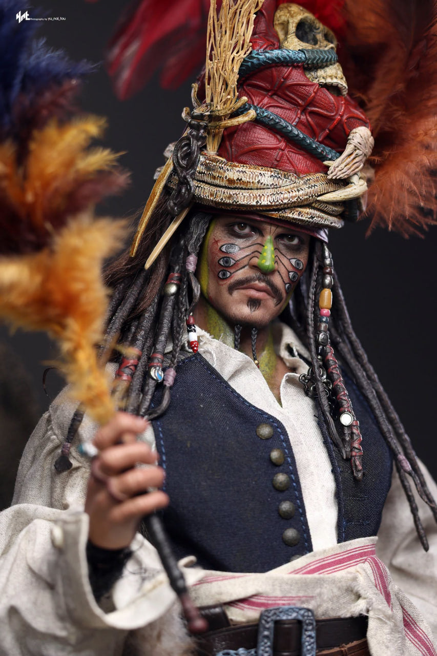 READY🔥Hot Toys DX48 Pirates of the Caribbean: Dead Man’s Chest Pelegostos Chief Jack Sparrow 1/6th scale Collectible Figure
