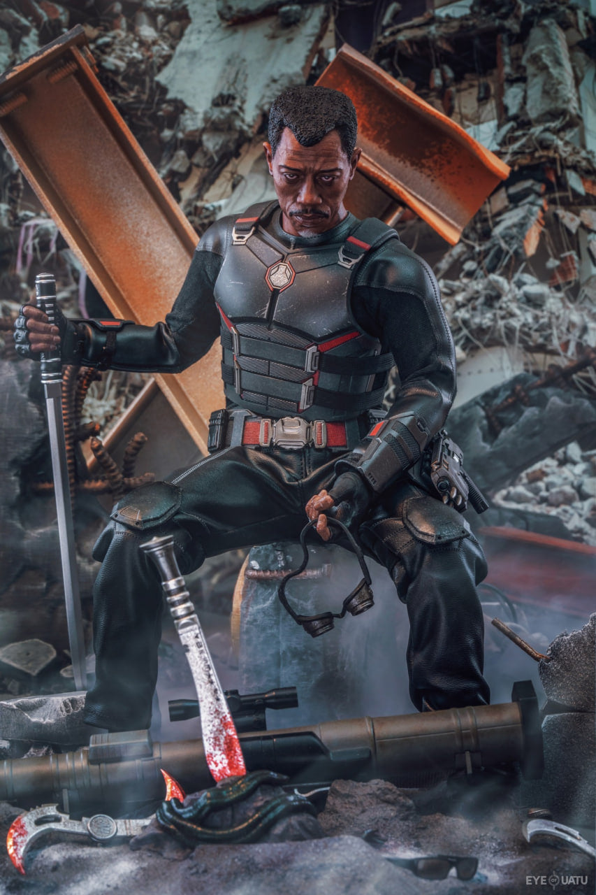 READY🔥Hot Toys MMS791B Deadpool & Wolverine 1/6th Scale Blade Collectible Figure (First Edition)