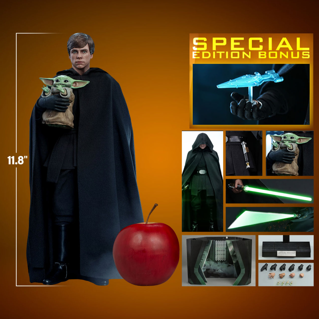 Ready🔥Hot Toys DX22b STAR WARS: THE MANDALORIAN 1/6 LUKE SKYWALKER Special Version