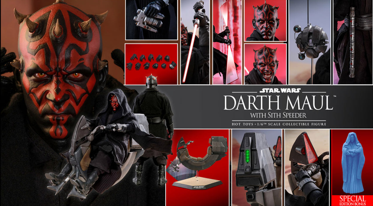 🔥Hot Toys DX17B STAR WARS 1/6 DARTH MAUL WITH SITH SPEEDER SPECIAL EDITION