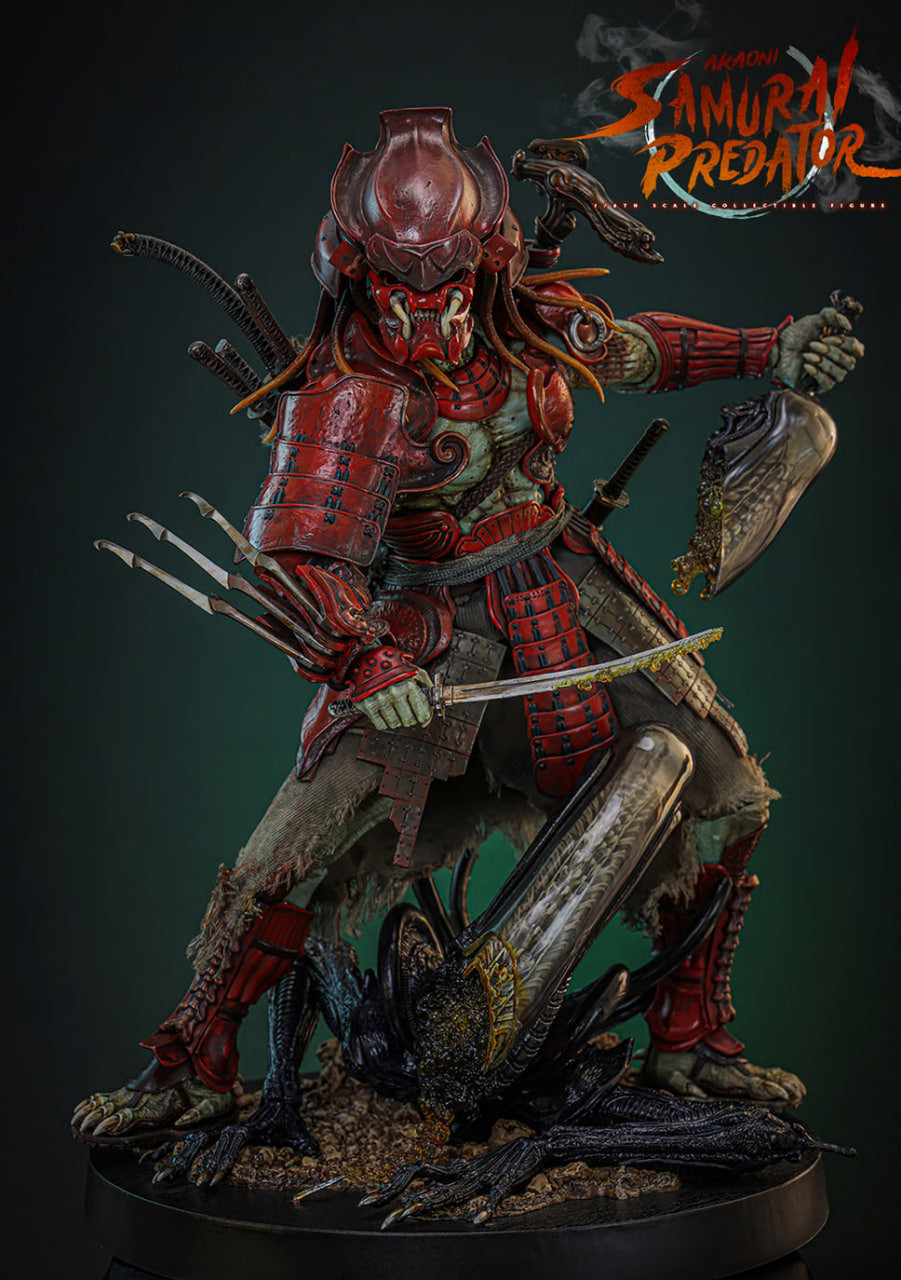 Preorder🔥Hot Toys AC06B Alien vs Predator 1/6th Scale Akaoni Samurai Predator Collectible Figure Special Edition