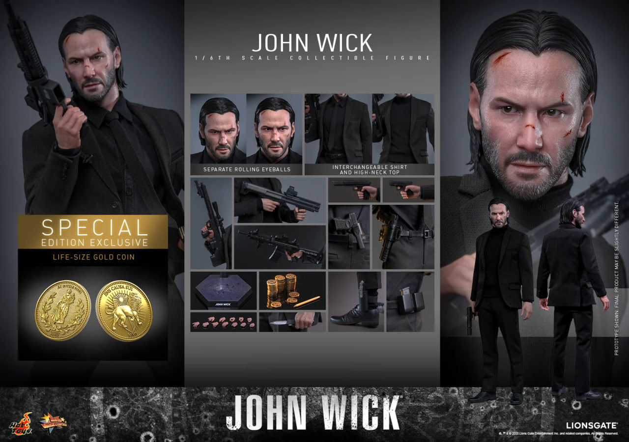 Preorder🔥Hot Toys MMS832B John Wick 1/6th scale John Wick Collectible Figure [Hot Toys Exclusive] (Special Edition)