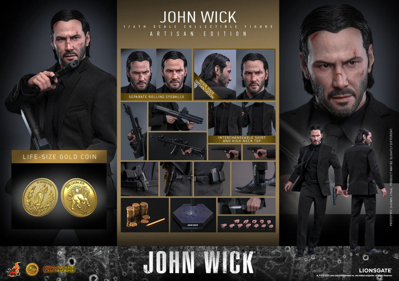 Preorder🔥Hot Toys MMS833AEB John Wick 1/6th scale John Wick Collectible Figure (Artisan Edition) [Hot Toys Exclusive] (Special Edition)
