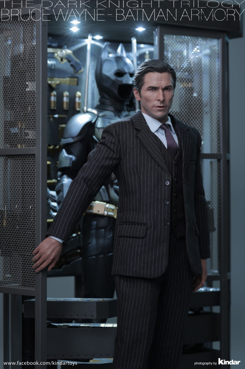 🔥Hot Toys MMS750 Batman The Dark Knight - 1/6th scale Batman Armory with Bruce Wayne (2.0) Collectible Set