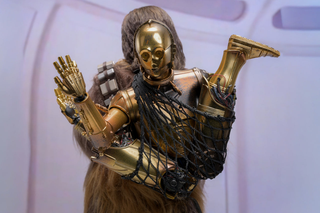 READY🔥Hot Toys MMS766 Star Wars: Episode V The Empire Strikes Back 1/6th scale Chewbacca with Disassembled C3PO Collectible Figure