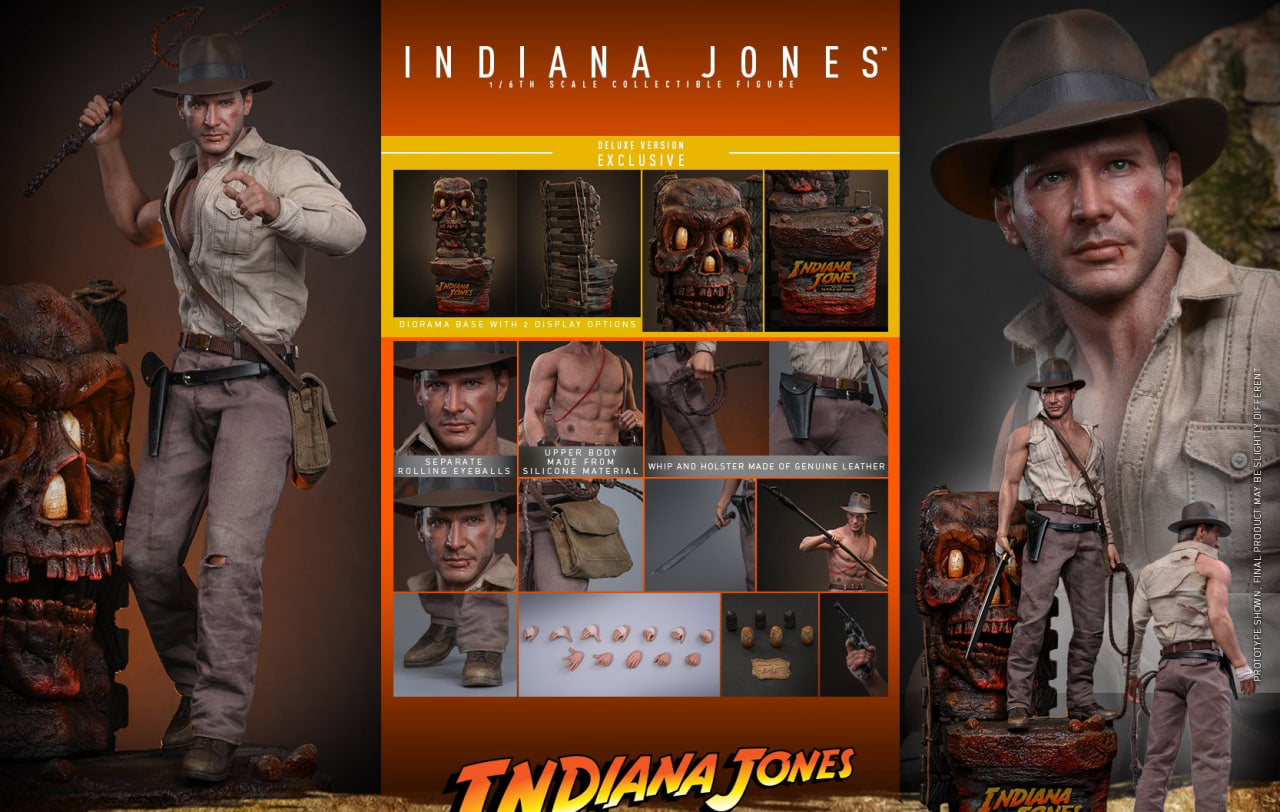Preorder🔥Hot Toys MMS861 Indiana Jones And the Temple of Doom Indiana Jones (Deluxe Version) 1/6th scale Collectible Figure