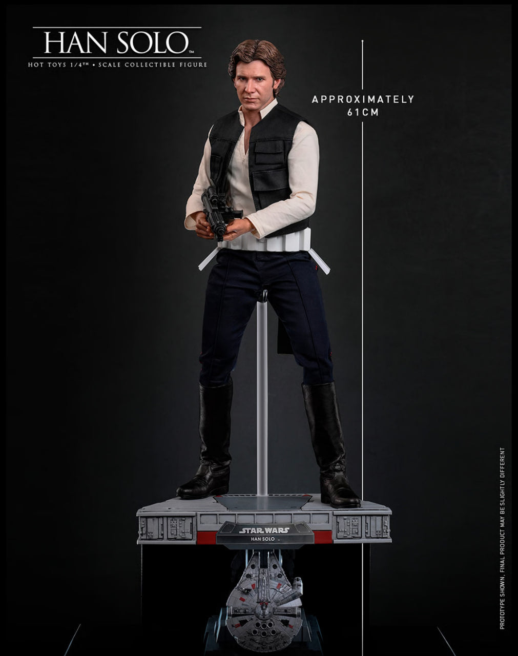 Preorder🔥Hot Toys QS026 Star Wars: A New Hope Han Solo 1/4th scale Collectible Figure