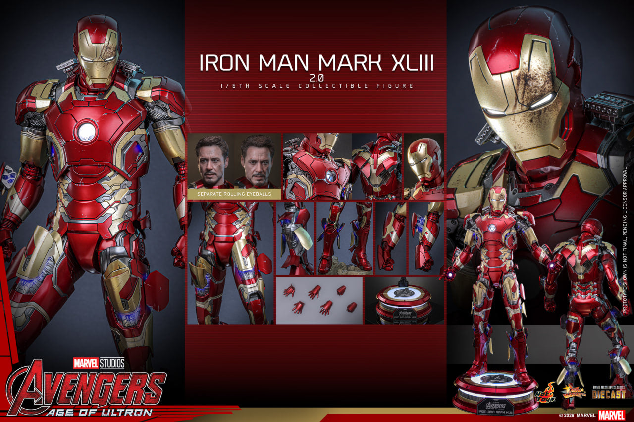 Preorder🔥Hot Toys MMS865D80 Avengers: Age of Ultron 1:6 Iron Man Mark XLIII (2.0)
