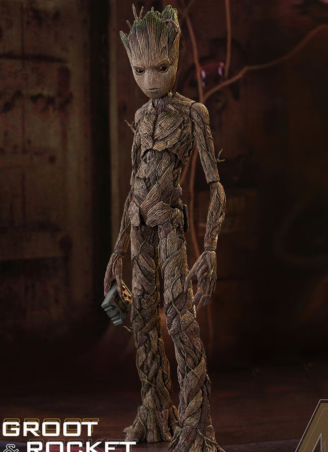 READY🔥Hot Toys MMS476 AVENGERS: INFINITY WAR 1/6 GROOT & ROCKET