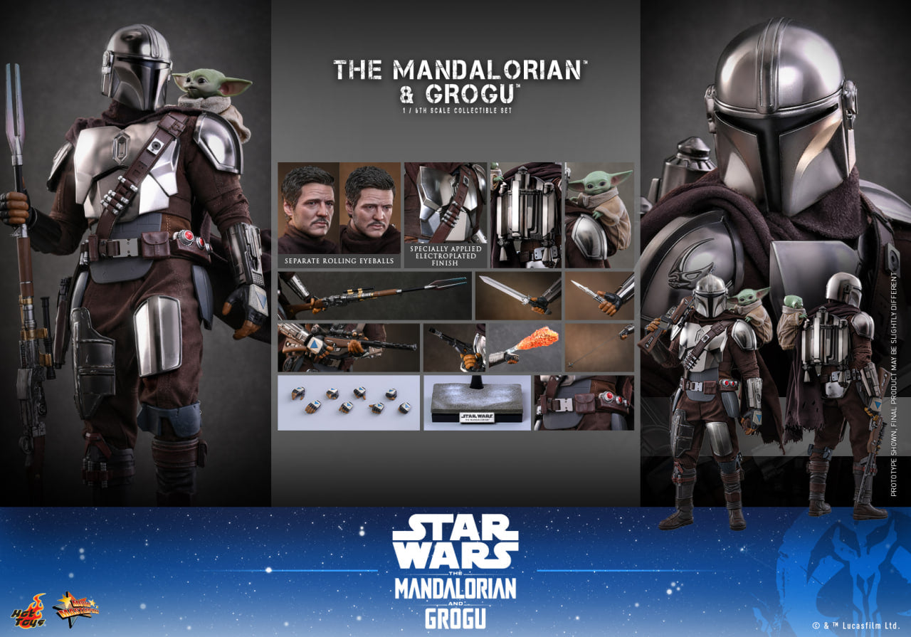 Preorder🔥Hot Toys MMS871 Star Wars: The Mandalorian & Grogu - The Mandalorian and Grogu 1/6th scale Collectible Set