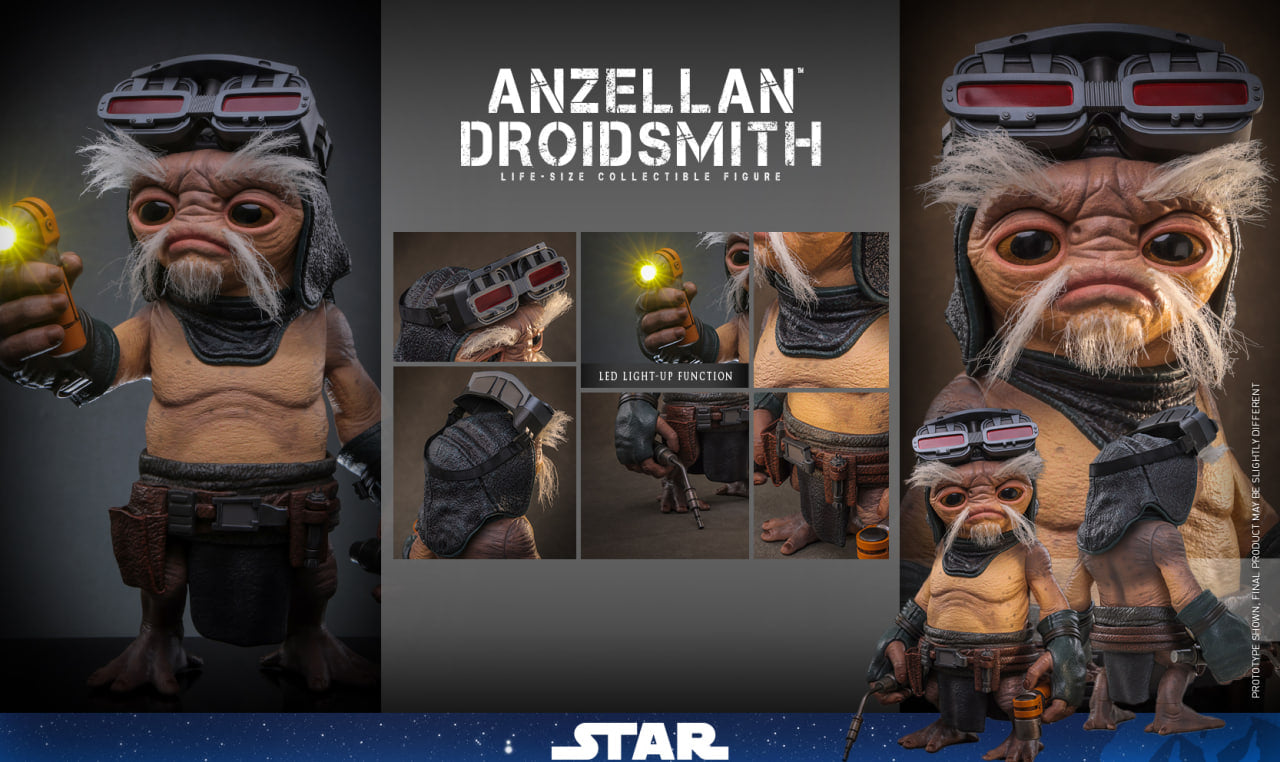 Preorder🔥Hot Toys LMS017 Star Wars: The Mandalorian & Grogu - Anzellan Droidsmith Life-Size Collectible Figure