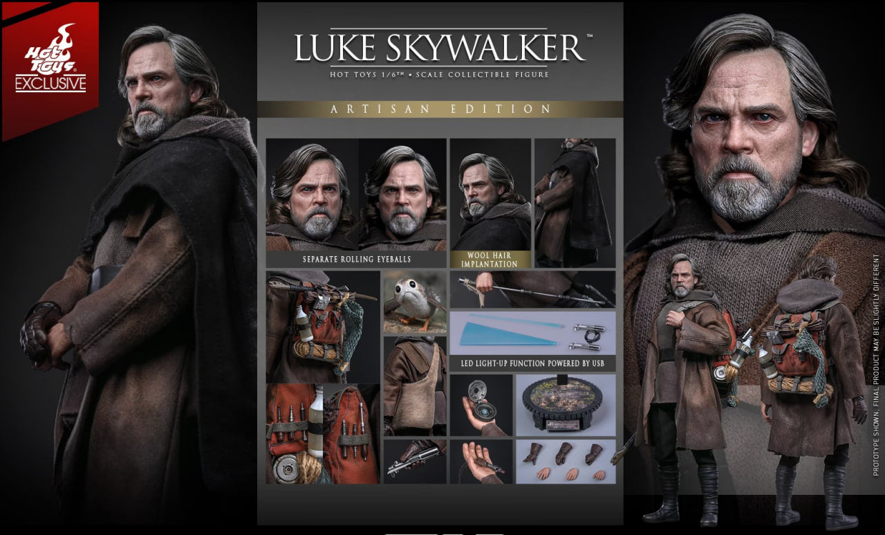 Preorder🔥Hot Toys MMS879AE Star Wars: The Last Jedi - 1/6th scale Luke Skywalker Collectible Figure (Artisan Edition) (Hot Toys Exclusive)