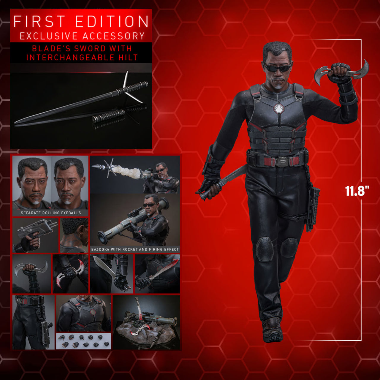 READY🔥Hot Toys MMS791B Deadpool & Wolverine 1/6th Scale Blade Collectible Figure (First Edition)