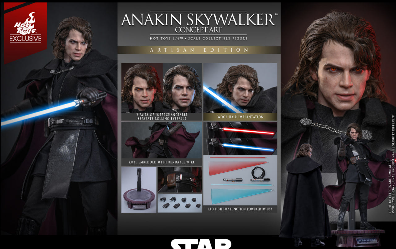 Preorder🔥Hot Toys MMS882AE Star Wars: Revenge Of The Sith 1/6th scale Anakin Skywalker (Concept Art) (Artisan Edition) [Hot Toys Exclusive] 】