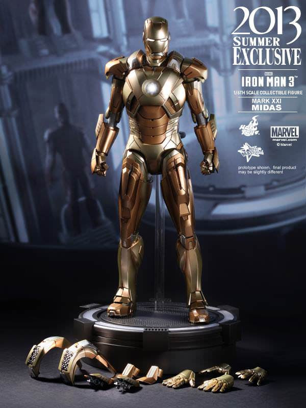 Preowned USED🔥Hot Toys MMS208 IRON MAN 3 1/6 MIDAS (MARK XXI) COLLECTIBLE FIGURE (Non-refundable)