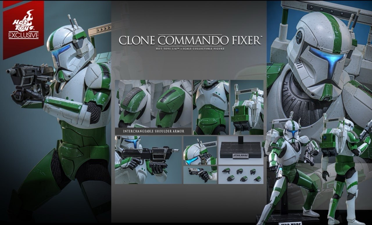 Preorder🔥Hot Toys TMS189  Star Wars: The Clone Wars - 1/6th scale Clone Commando Fixer Collectible Figure [Hot Toys Exclusive]】
