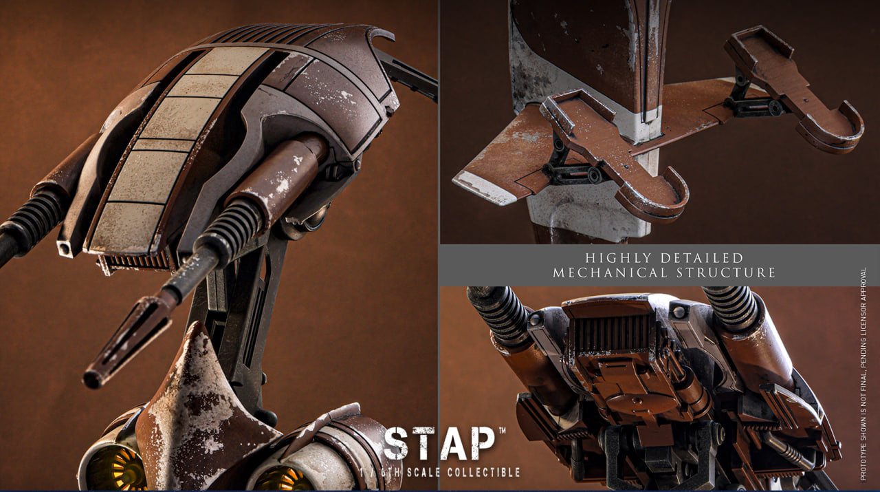 Preorder🔥Hot Toys MMS886 Star Wars: The Mandalorian & Grogu - 1/6th scale STAP Collectible