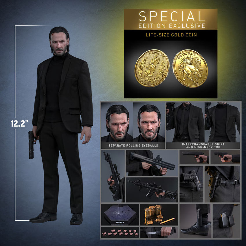 READY🔥Hot Toys MMS832B John Wick 1/6th scale Collectible Figure [Hot Toys Exclusive] (Special Edition)