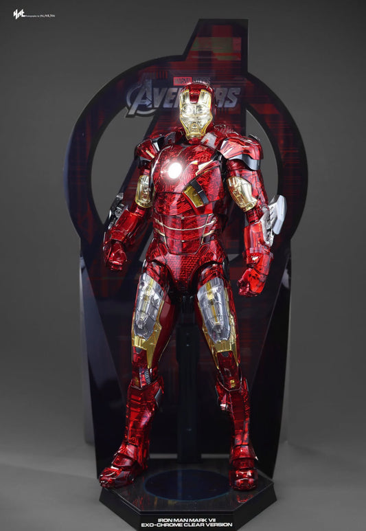READY🔥 Hot Toys MMS870D82 The Avengers Iron Man Mark VII (Exo-Chrome Clear Version) 1/6th scale Collectible Figure