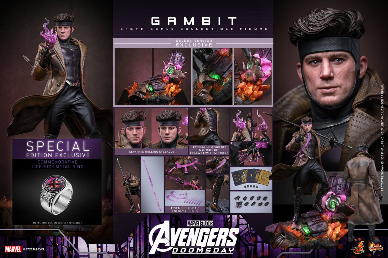 Preorder🔥Hot Toys Avengers: Doomsday - 1/6th scale Gambit (Deluxe Special)