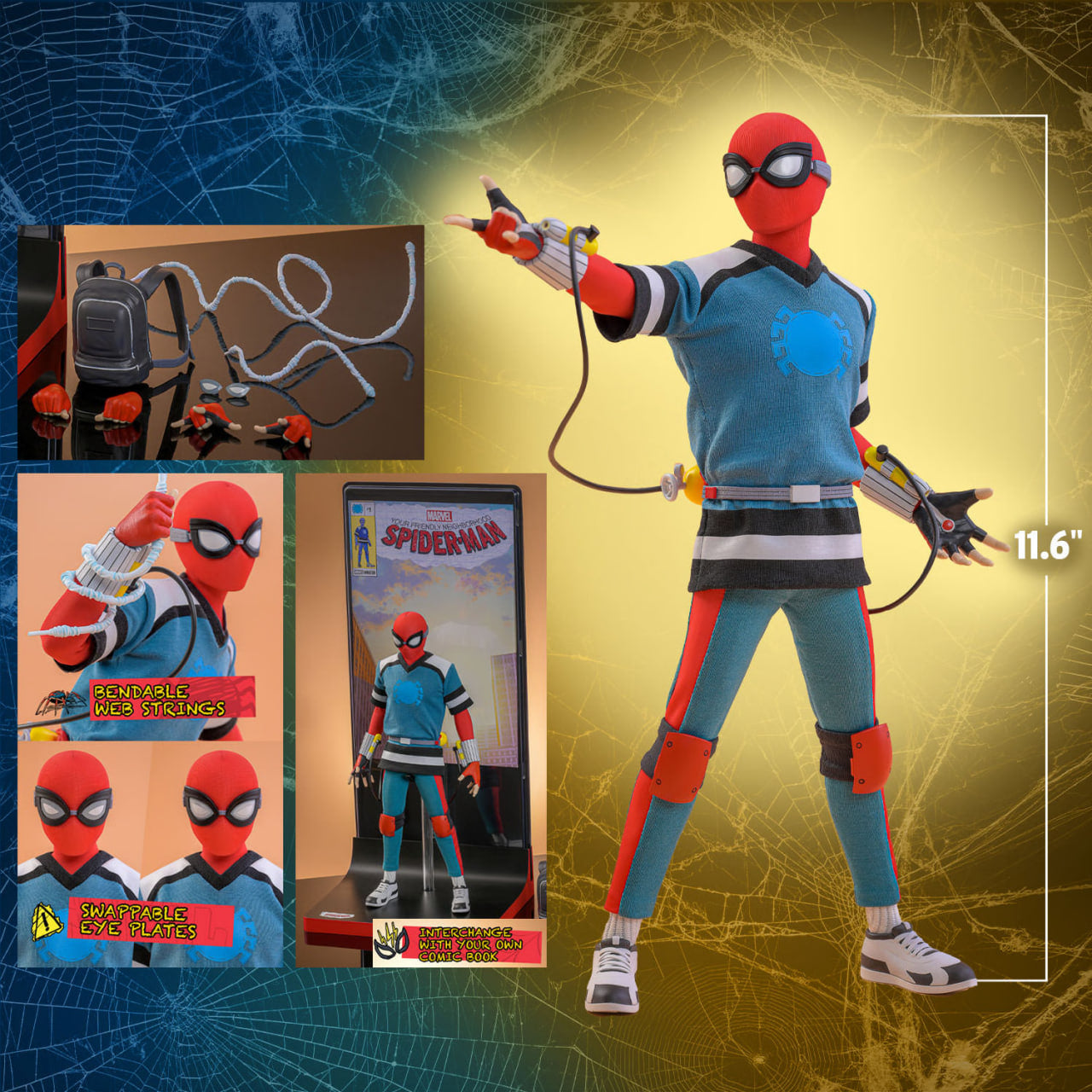 READY🔥Hot Toys HONO Studio HS07 Your Friendly Neighborhood Spider-Man - Spider-Man (Homemade Suit) Action Figure