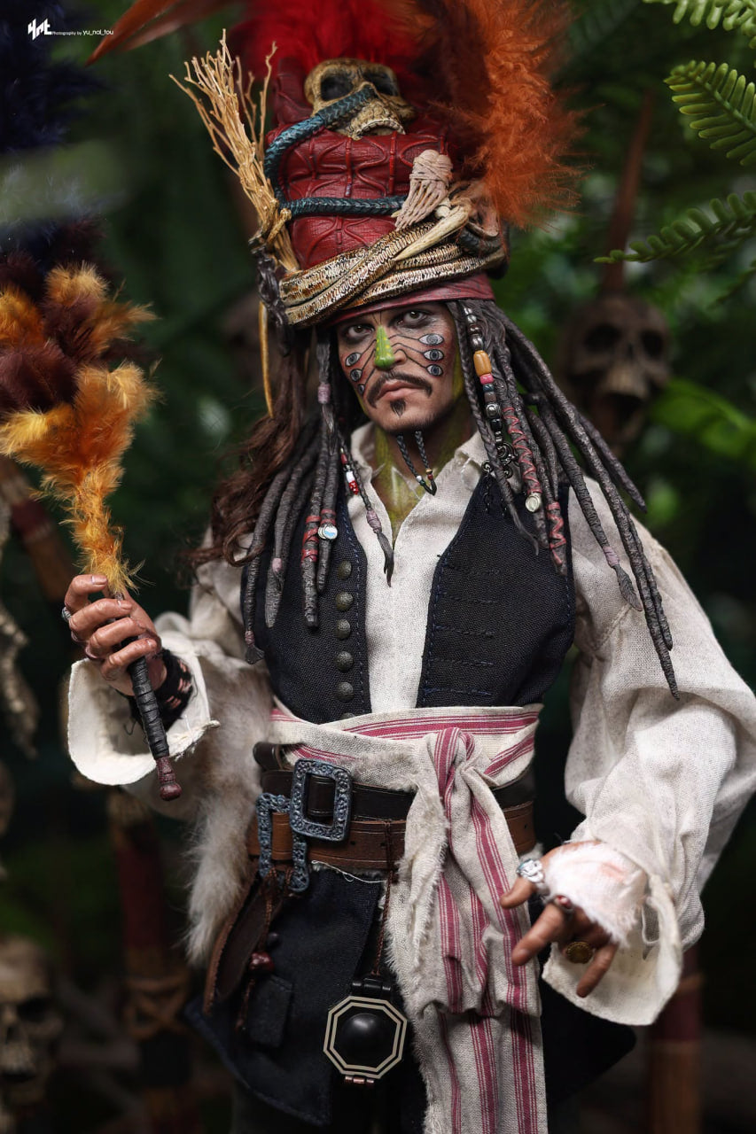 READY🔥Hot Toys DX48 Pirates of the Caribbean: Dead Man’s Chest Pelegostos Chief Jack Sparrow 1/6th scale Collectible Figure