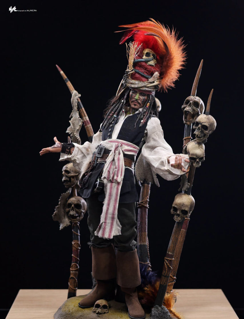 READY🔥Hot Toys DX48 Pirates of the Caribbean: Dead Man’s Chest Pelegostos Chief Jack Sparrow 1/6th scale Collectible Figure