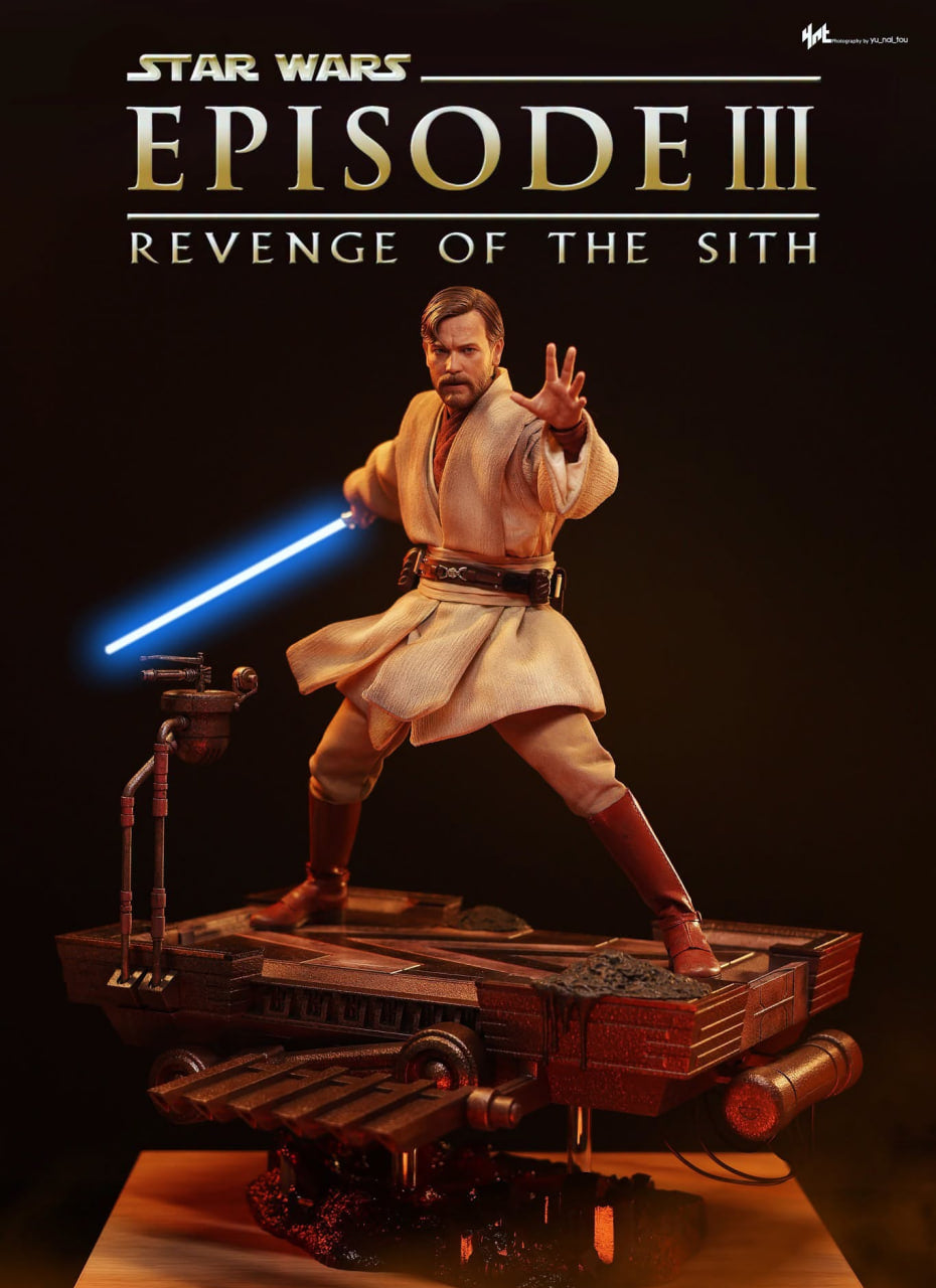 🔥Hot Toys MMS843 Star Wars: Revenge Of The Sith - Obi-Wan Kenobi (Mustafar) 1/6th Scale Collectible Figure