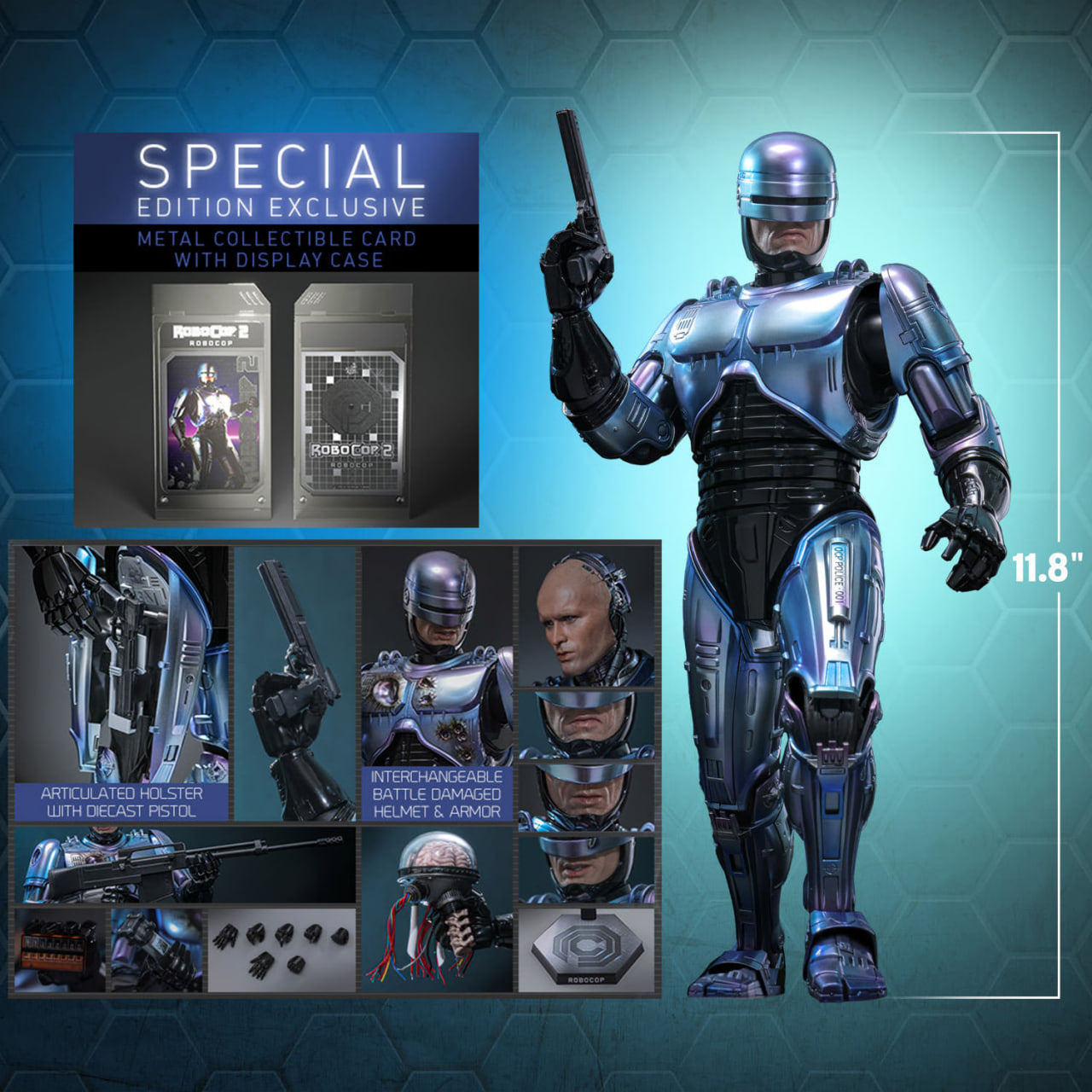 READY🔥Hot Toys MMS827B RoboCop 2 1/6th scale RoboCop Collectible Figure Special Edition