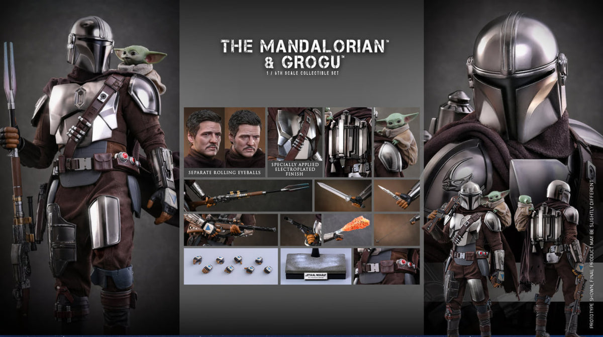 🔥Hot Toys MMS871 Star Wars: The Mandalorian & Grogu - The Mandalorian and Grogu 1/6th scale Collectible Set