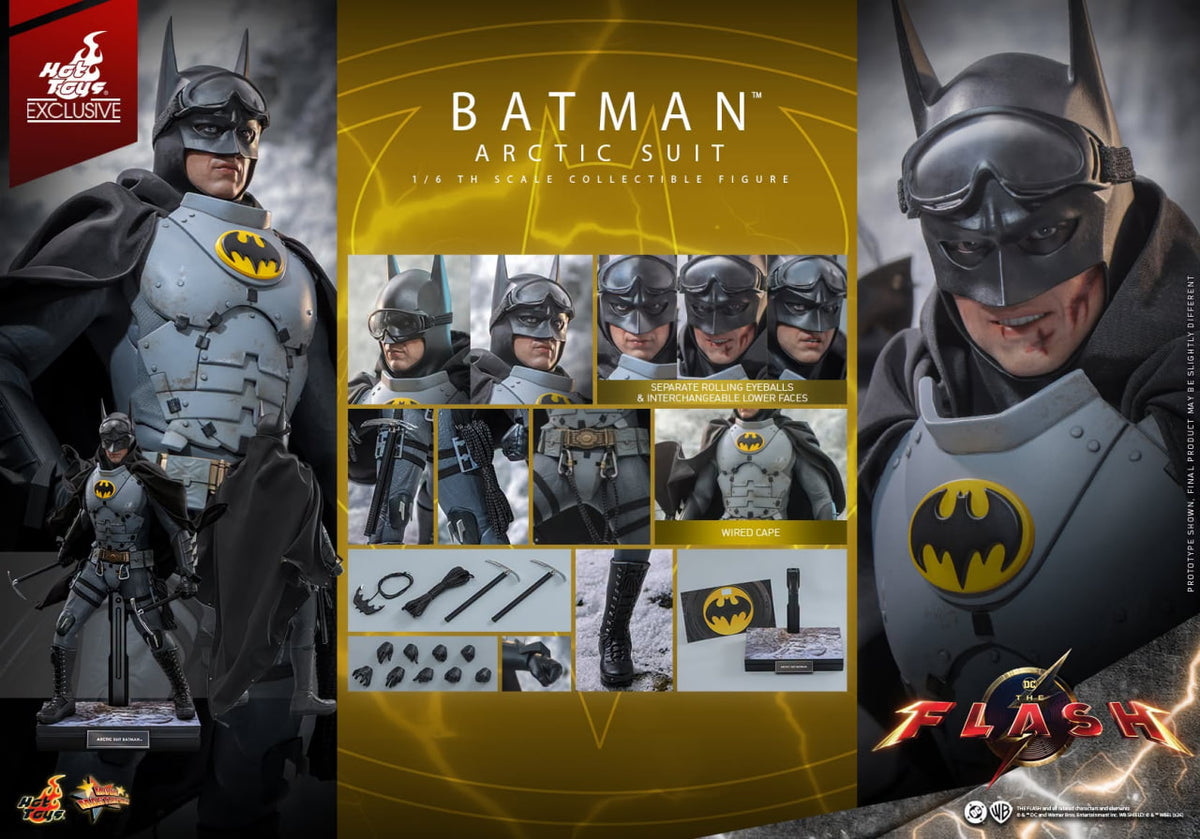READY🔥Hot Toys MMS897 The Flash - Batman (Arctic Suit) 1/6th Collectible Figure [Hot Toys Exclusive]