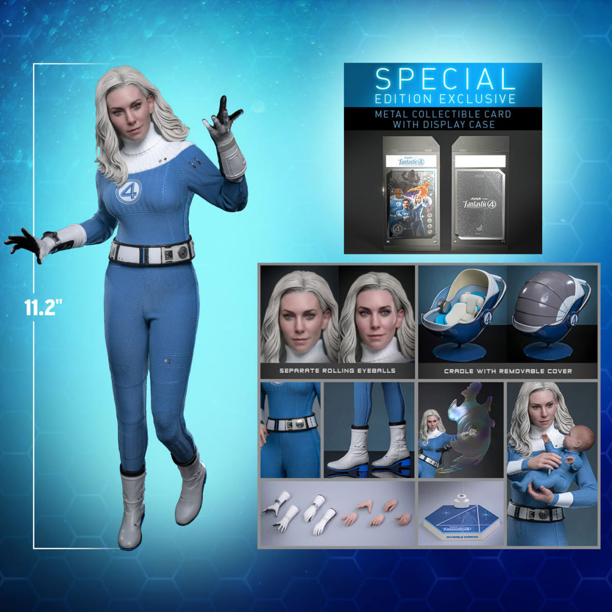 READY🔥Hot Toys MMS823 MMS823B The Fantastic Four: First Steps 1/6 Invisible Woman Collector Edition & Special Edition