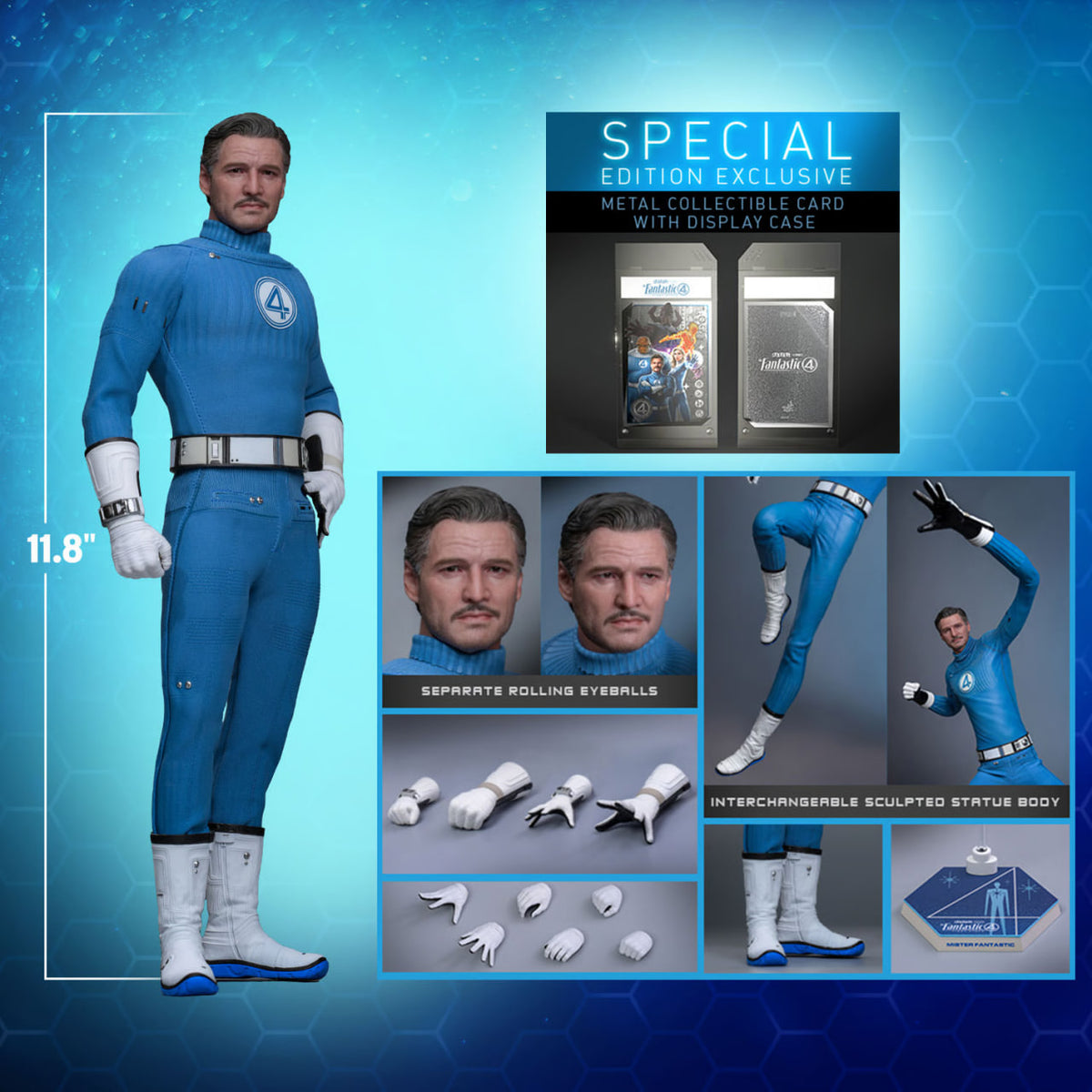 READY🔥Hot Toys MMS821 MMS821B The Fantastic Four: First Steps 1/6 Mister Fantastic Collector & Special Edition