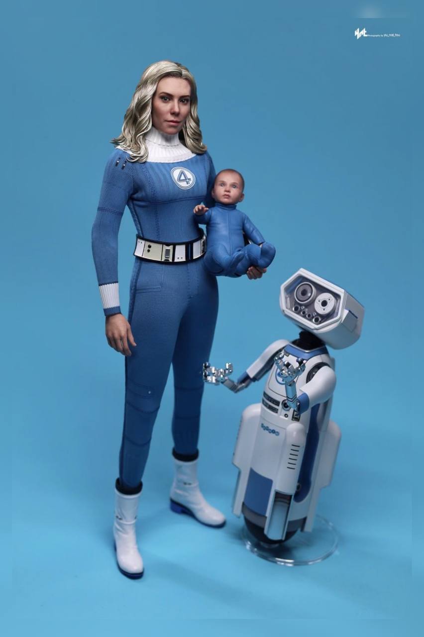 READY🔥Hot Toys MMS824B The Fantastic Four: First Steps 1/6 Invisible Woman and H.E.R.B.I.E. Collectible Set Special Edition