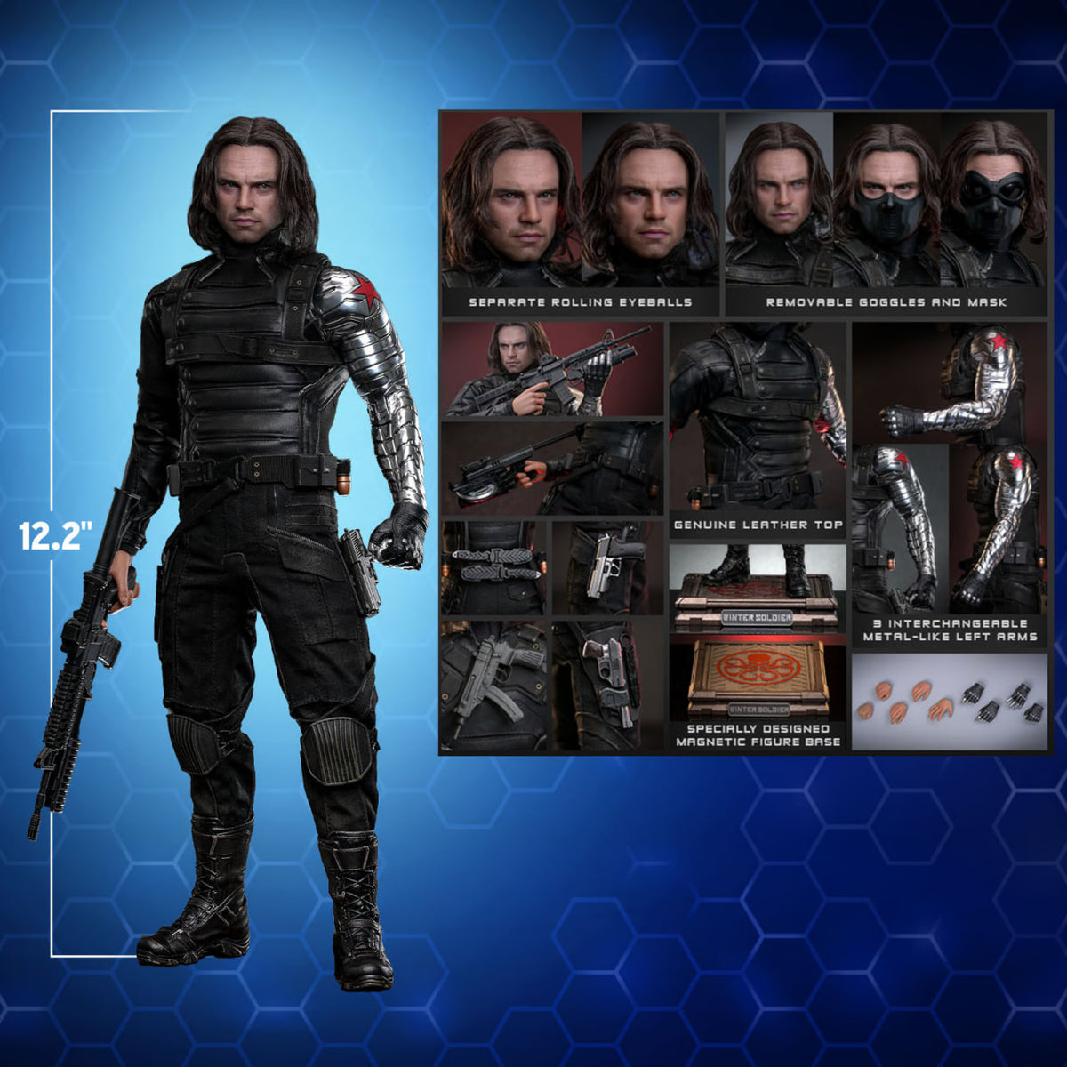 Preorder🔥Hot Toys MMS790AE Captain America: The Winter Soldier 1/6 Winter Soldier (Artisan Edition)