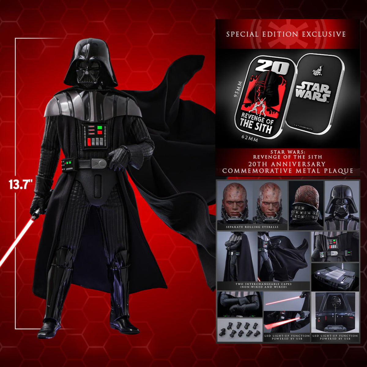 READY🔥MMS810b Star Wars: Revenge of the Sith Darth Vader 1/6 Collectible Figure (Special Edition)