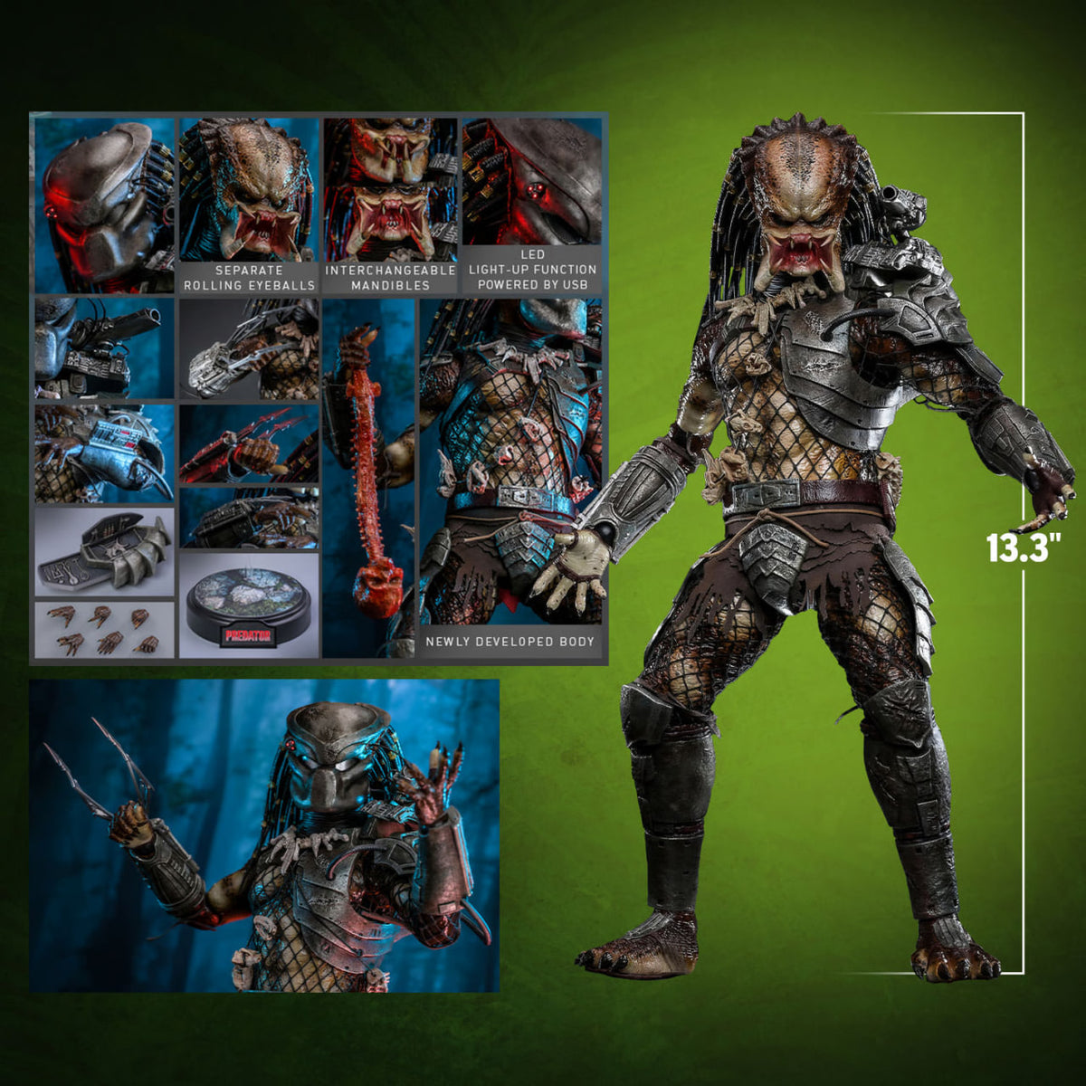 READY🔥Hot Toys MMS816 Predator 1/6 Predator (2.0) Standard Version