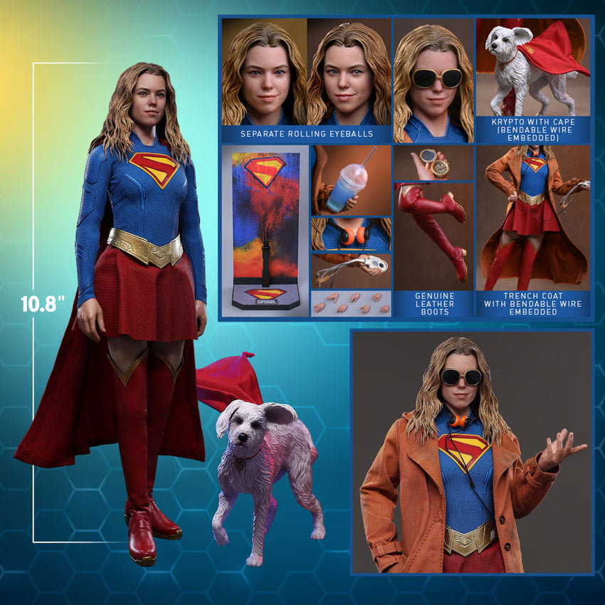 READY🔥Hot Toys MMS869 Supergirl - Supergirl & Krypto 1/6th scale Collectible Set