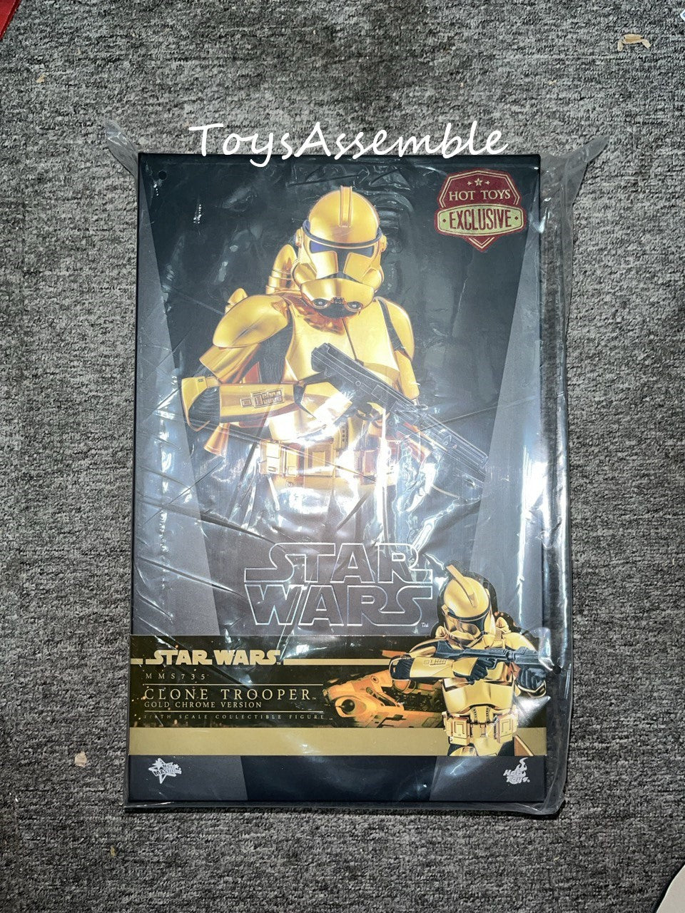 🔥Hot Toys🔥MMS735 STAR WARS 1/6 Clone Trooper (GOLD CHROME VERSION)