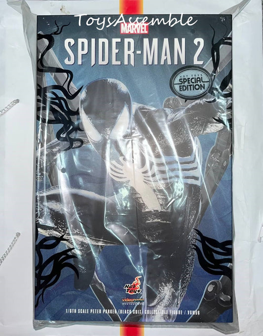 Hot Toys🔥VGM56 VGM56b MARVEL'S SPIDER-MAN 2 1/6 PETER PARKER BLACK SUIT REGULAR (Special Edition)