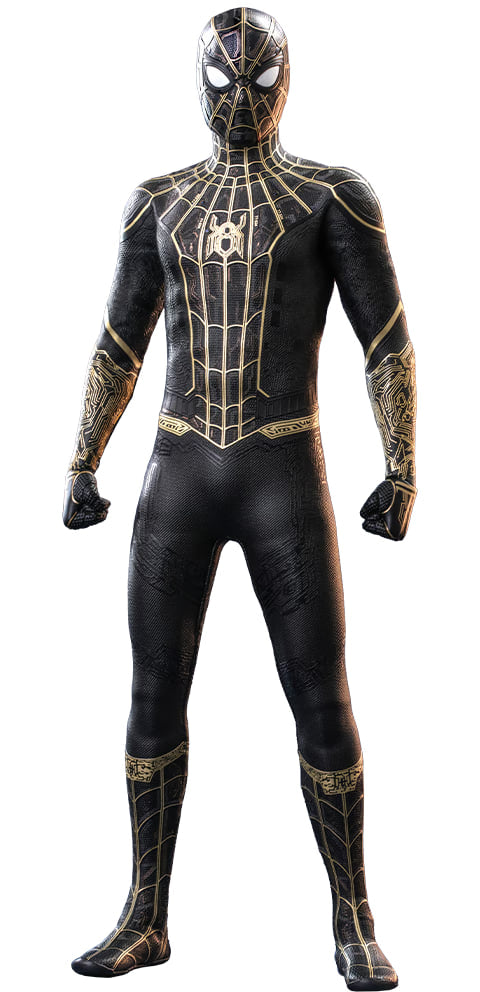 🔥Hottoys🔥MMS604 Spider-Man: No Way Home 1/6 Spider-Man Black & Gold Suit