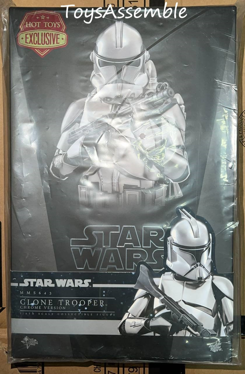 🔥Hottoys🔥Hot Toys MMS643 STAR WARS 1/6 CLONE TROOPER (CHROME VERSION)