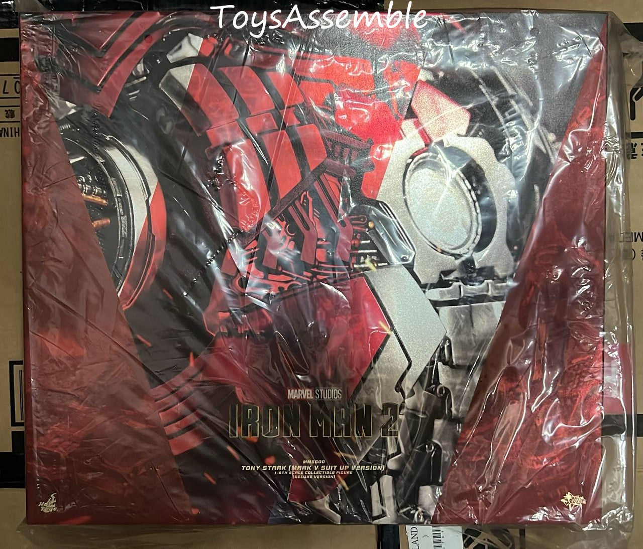 🔥Hot Toys MMS600 Iron Man 2 1/6 Tony Stark (Mark V Suit up Version) Deluxe